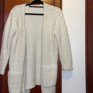 cream fluffy cardigan